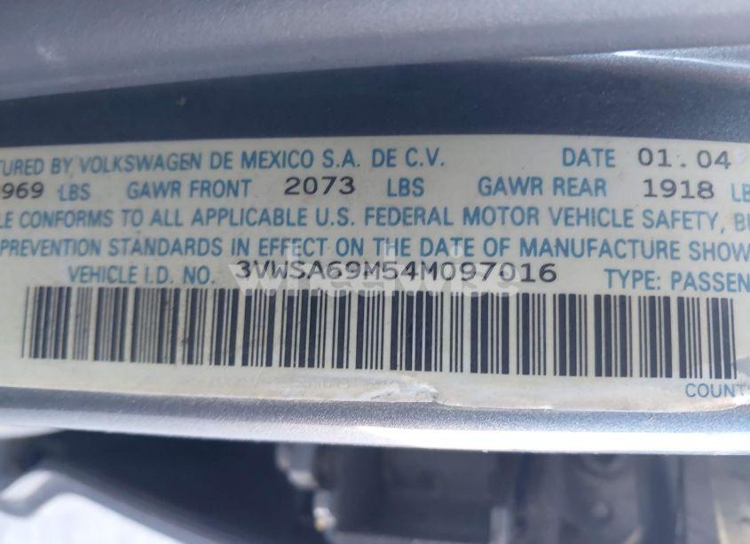 Photo 9 of 2004 Volkswagen Jetta GLS 2.0L (VIN 3VWSA69M54M097016)