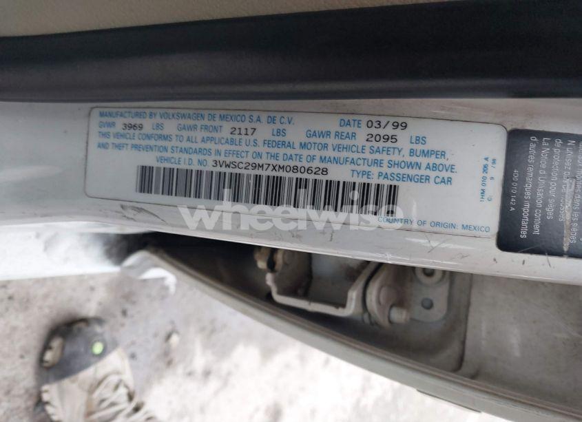 Photo 9 of 1999 Volkswagen Jetta GLS (VIN 3VWSC29M7XM080628)