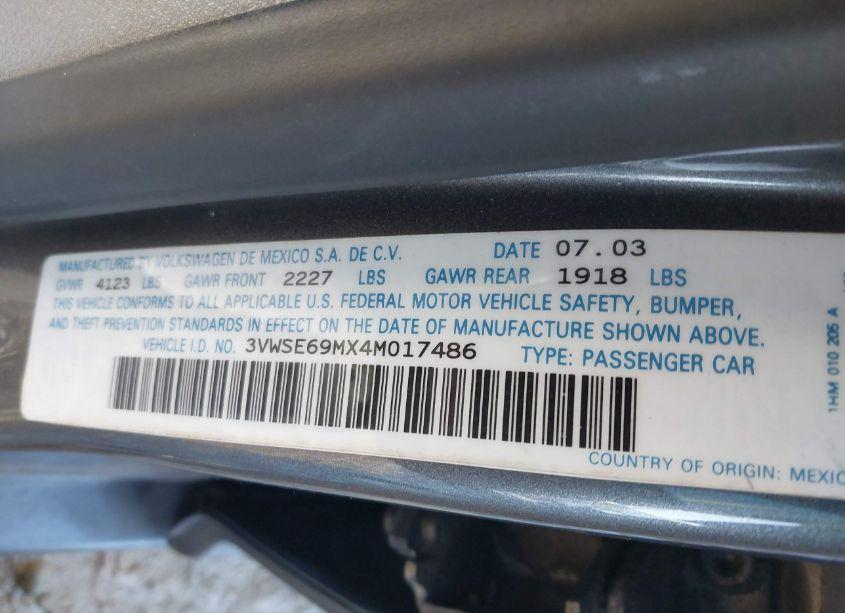 Photo 9 of 2004 Volkswagen Jetta GLS 1.8T (VIN 3VWSE69MX4M017486)