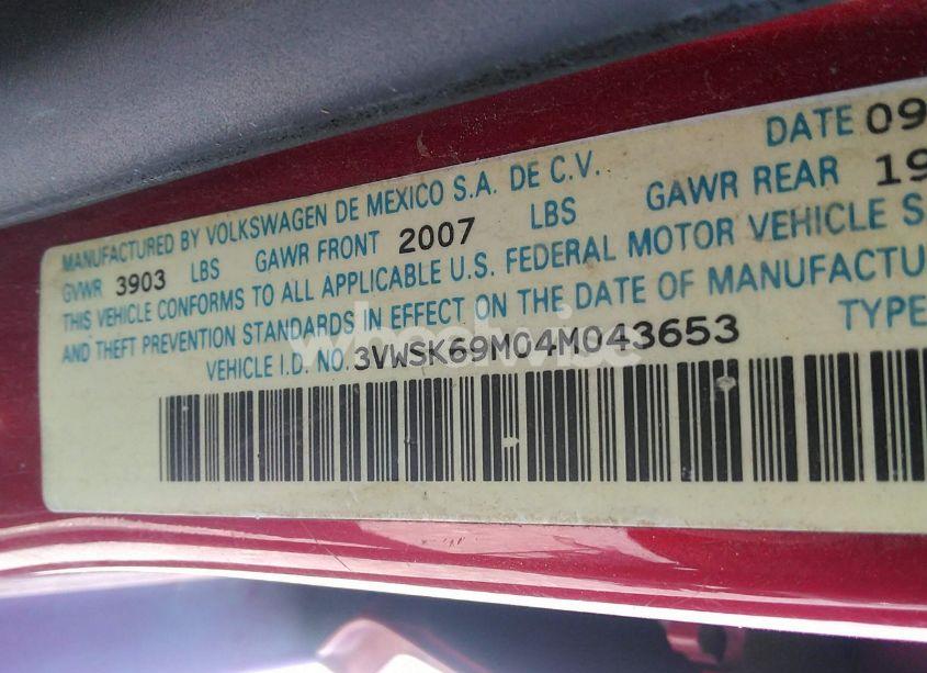 Photo 9 of 2004 Volkswagen Jetta GLS 2.0L (VIN 3VWSK69M04M043653)