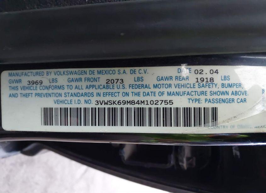 Photo 9 of 2004 Volkswagen Jetta GLS 2.0L (VIN 3VWSK69M84M102755)