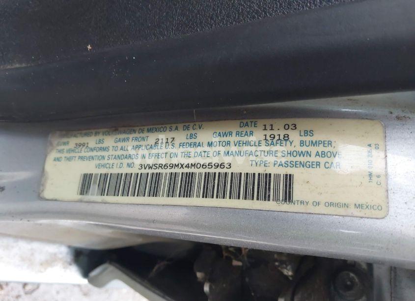 Photo 9 of 2004 Volkswagen Jetta GLS TDI (VIN 3VWSR69MX4M065963)
