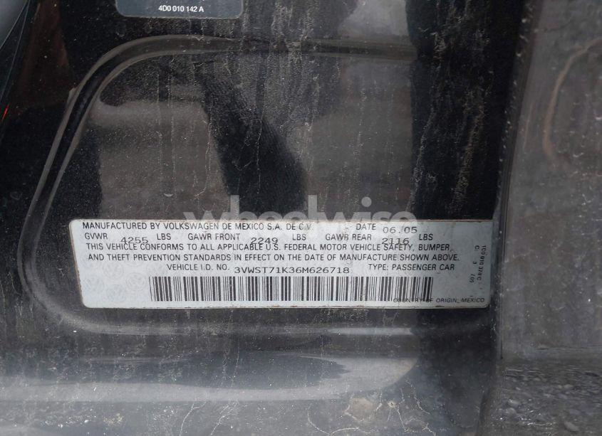 Photo 9 of 2006 Volkswagen Jetta TDI (VIN 3VWST71K36M626718)