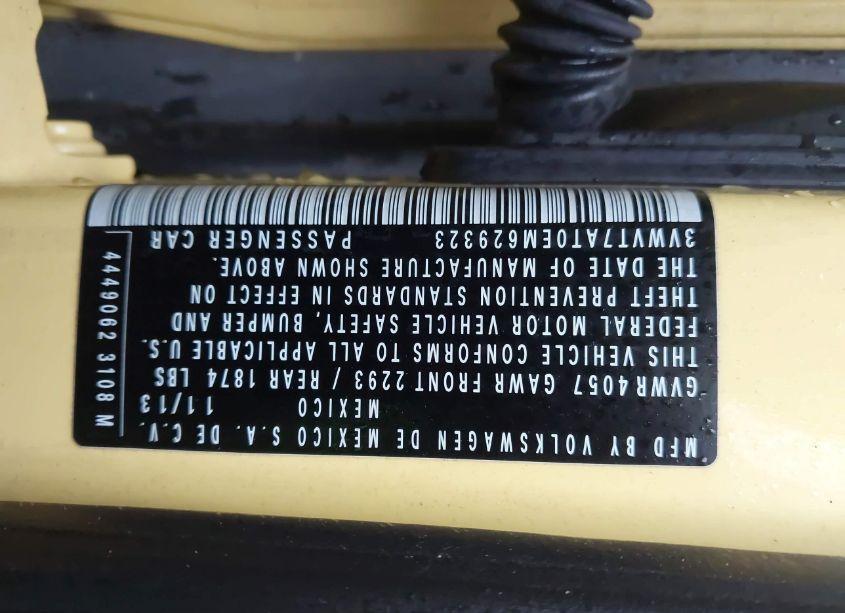 Photo 9 of 2014 Volkswagen Beetle 2.0T GSR (VIN 3VWVT7AT0EM629323)