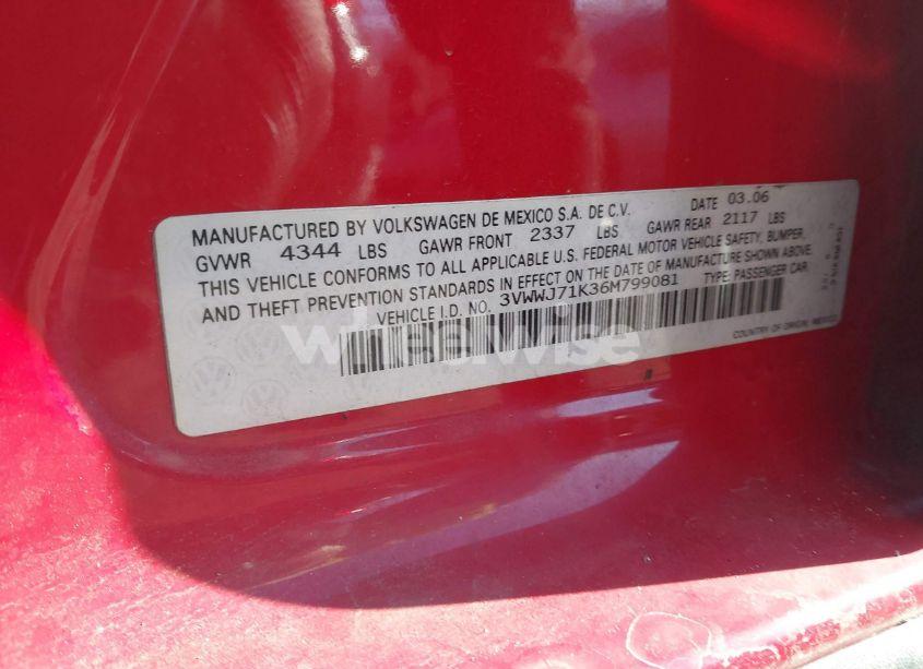 Photo 9 of 2006 Volkswagen Jetta GLI (VIN 3VWWJ71K36M799081)