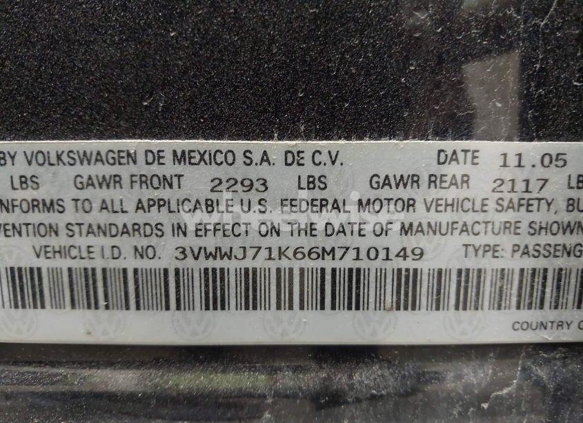 Photo 9 of 2006 Volkswagen Jetta GLI (VIN 3VWWJ71K66M710149)