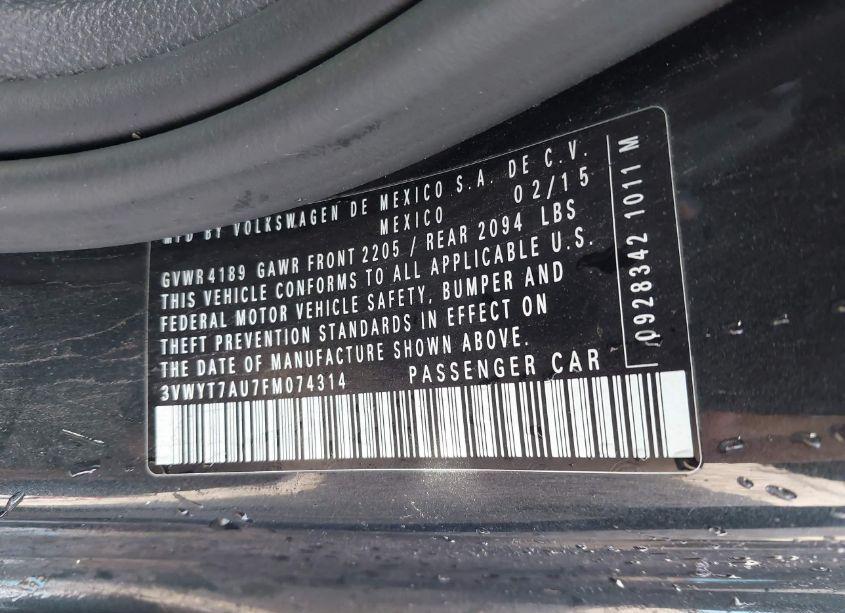 Photo 9 of 2015 Volkswagen Golf GTI 2.0T S 2-DOOR (VIN 3VWYT7AU7FM074314)