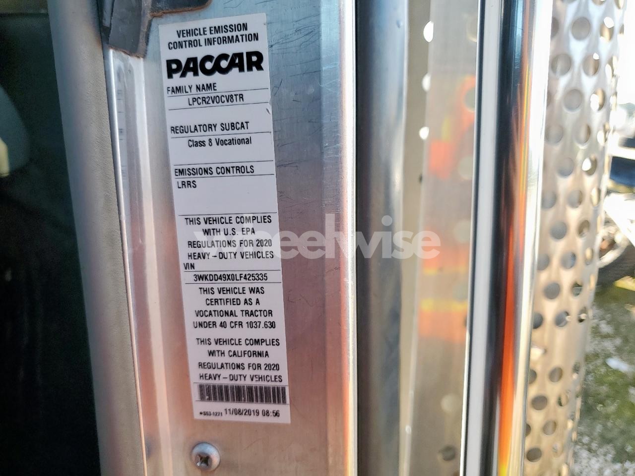 Photo 10 of 2020 KENWORTH T800 SEMI TRUCK (VIN 3WKDD49X0LF425335)