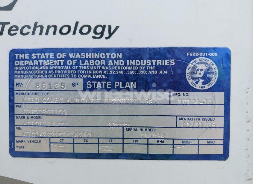 Photo 9 of 2005 Thor Chateau N/A (VIN 47CTA2P215L114249)