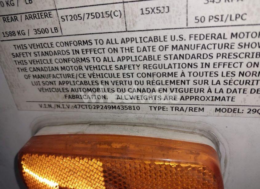 Photo 9 of 2009 Dutchmen Travel TRAILER (VIN 47CTD2P249M435810)