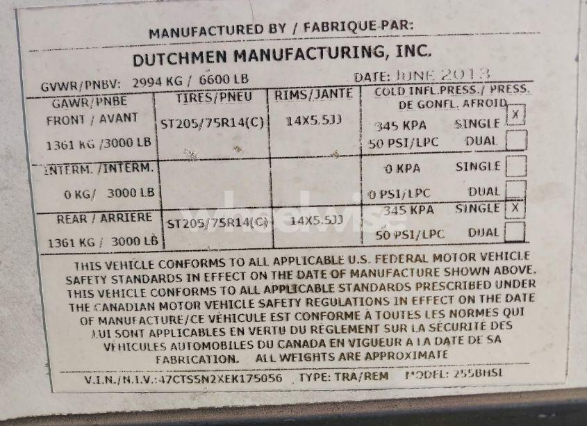 Photo 9 of 2014 Kodiak Other N/A (VIN 47CTS5N2XEK175056)