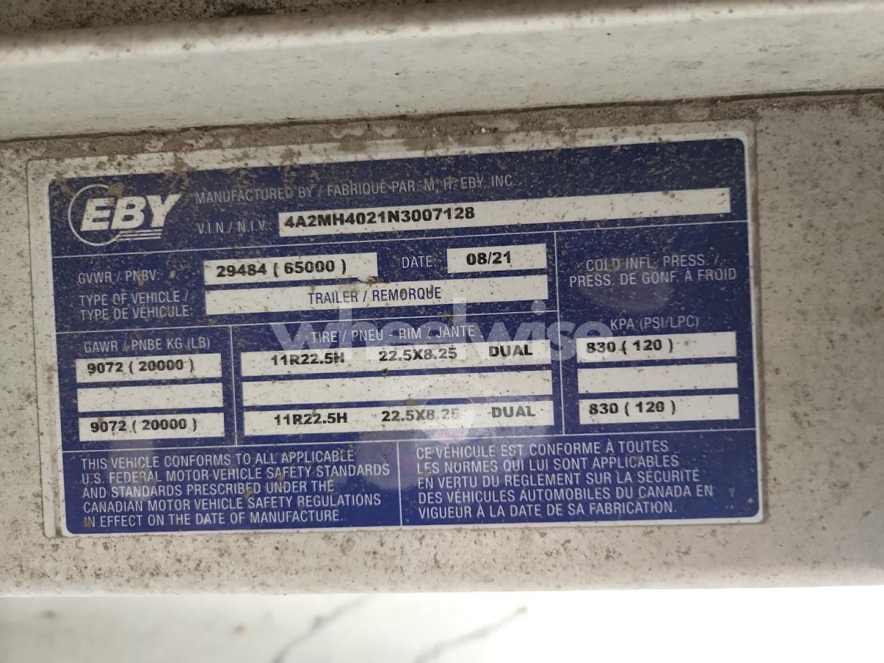 Photo 10 of 2022 EBY GRAIN TRAILER (VIN 4A2MH4021N3007128)