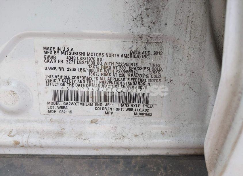 Photo 9 of 2014 Mitsubishi Outlander SPORT ES (VIN 4A4AP3AU7EE006819)