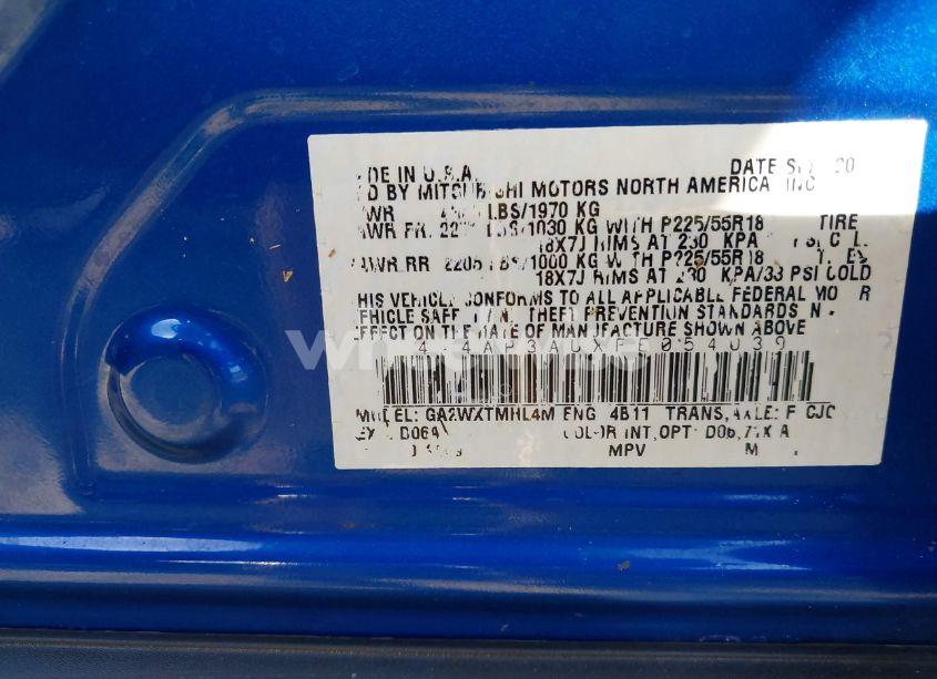 Photo 9 of 2015 Mitsubishi Outlander SPORT ES (VIN 4A4AP3AUXFE054039)