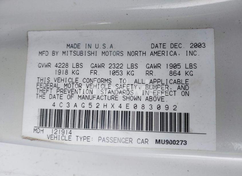 Photo 9 of 2004 Chrysler Sebring LIMITED (VIN 4C3AG52HX4E083092)