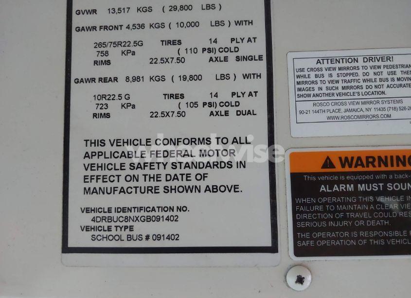 Photo 9 of 2016 Ic Corporation 3000 CE (VIN 4DRBUC8NXGB091402)