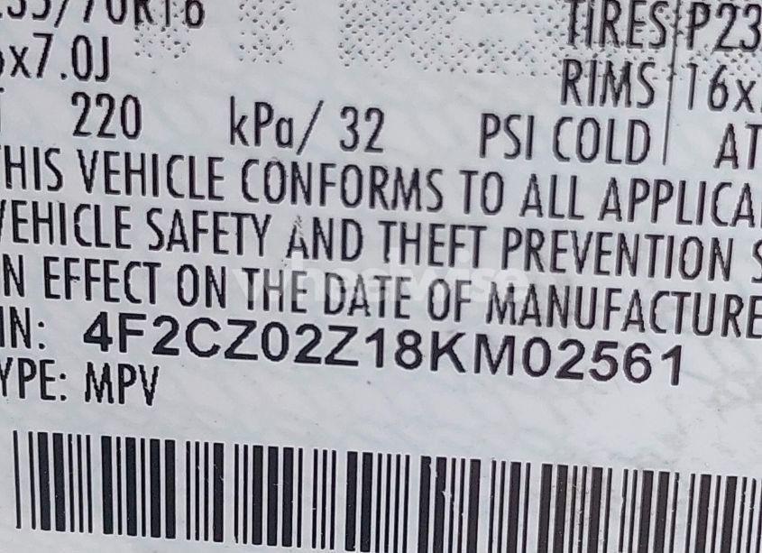 Photo 9 of 2008 Mazda Tribute I TOURING (VIN 4F2CZ02Z18KM02561)
