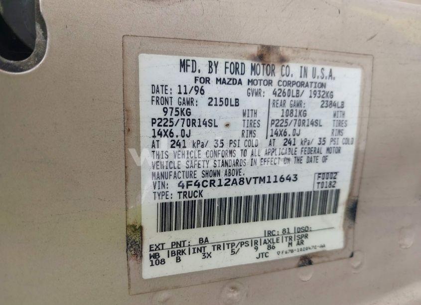 Photo 9 of 1997 Mazda B2300 SE (VIN 4F4CR12A8VTM11643)