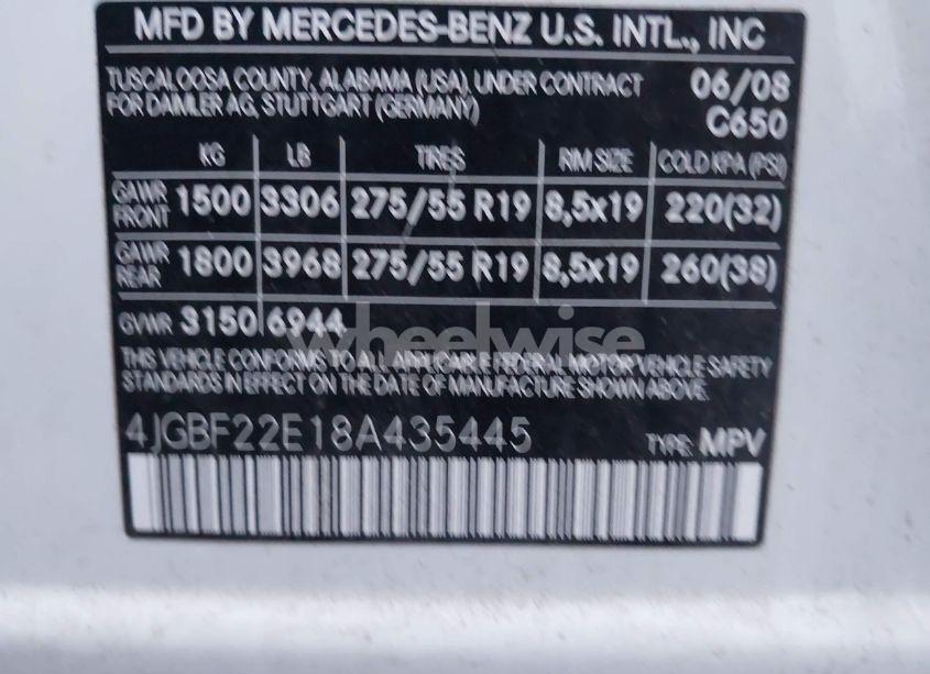 Photo 9 of 2008 Mercedes-benz Gl 320 CDI 4MATIC (VIN 4JGBF22E18A435445)