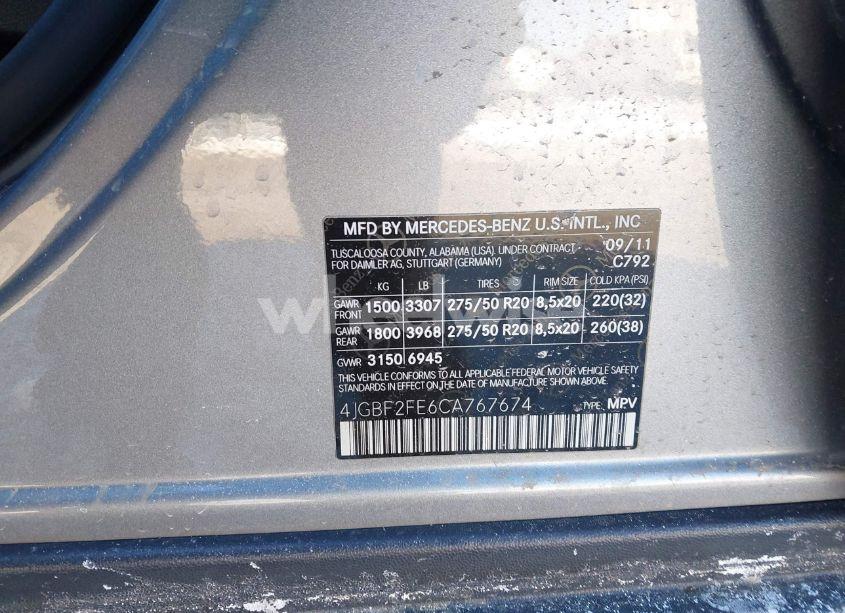 Photo 9 of 2012 Mercedes-benz Gl 350 BLUETEC 4MATIC (VIN 4JGBF2FE6CA767674)