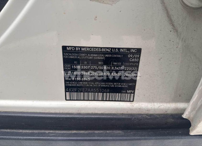 Photo 9 of 2010 Mercedes-benz Gl 350 BLUETEC (VIN 4JGBF2FE7AA551068)