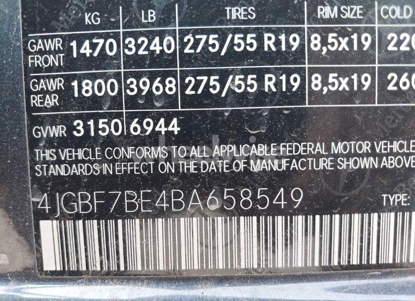 Photo 9 of 2011 Mercedes-benz Gl 450 4MATIC (VIN 4JGBF7BE4BA658549)