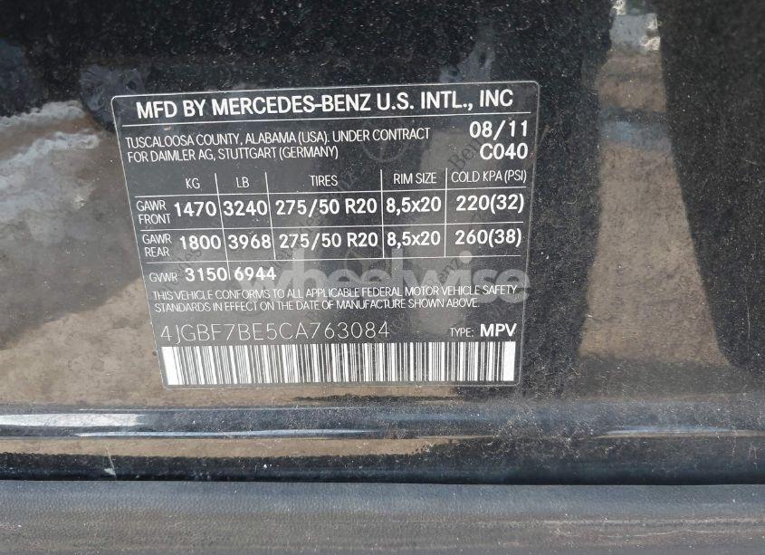 Photo 9 of 2012 Mercedes-benz Gl 450 4MATIC (VIN 4JGBF7BE5CA763084)