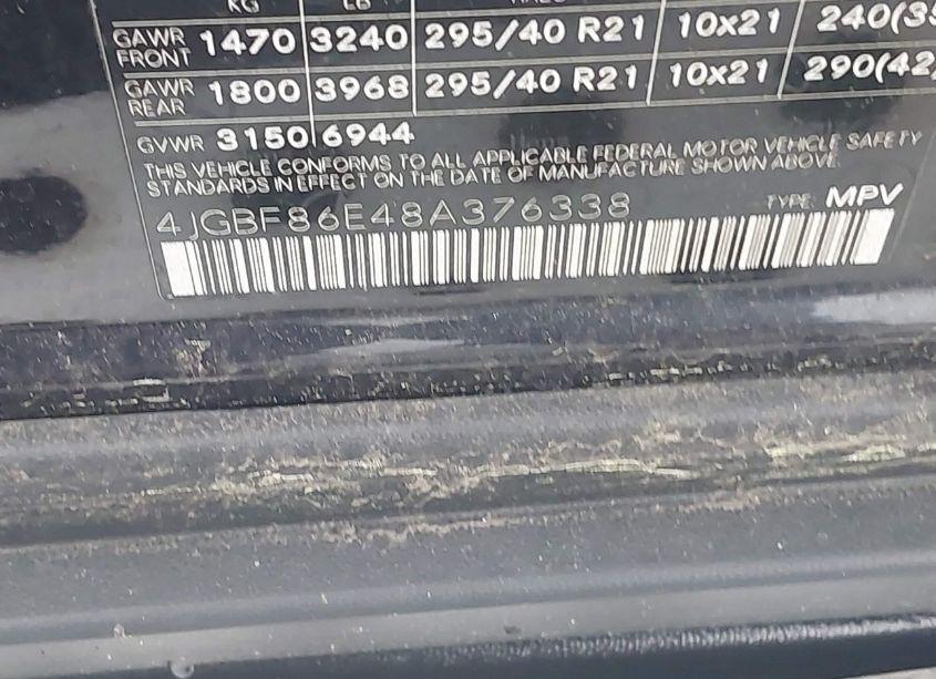 Photo 9 of 2008 Mercedes-benz Gl 550 4MATIC (VIN 4JGBF86E48A376338)