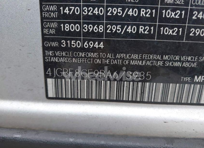 Photo 9 of 2011 Mercedes-benz Gl 550 4MATIC (VIN 4JGBF8GE9BA673935)