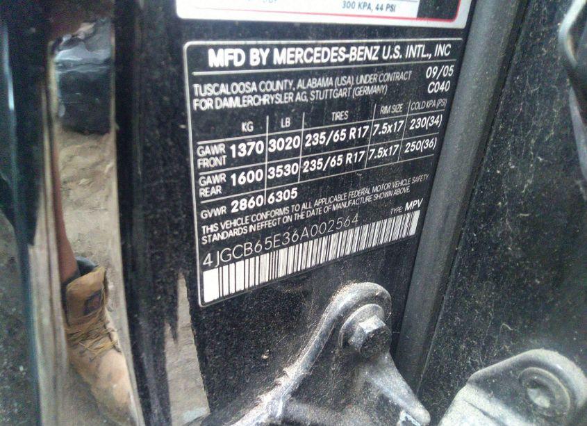 Photo 9 of 2006 Mercedes-benz R 350 (VIN 4JGCB65E36A002564)