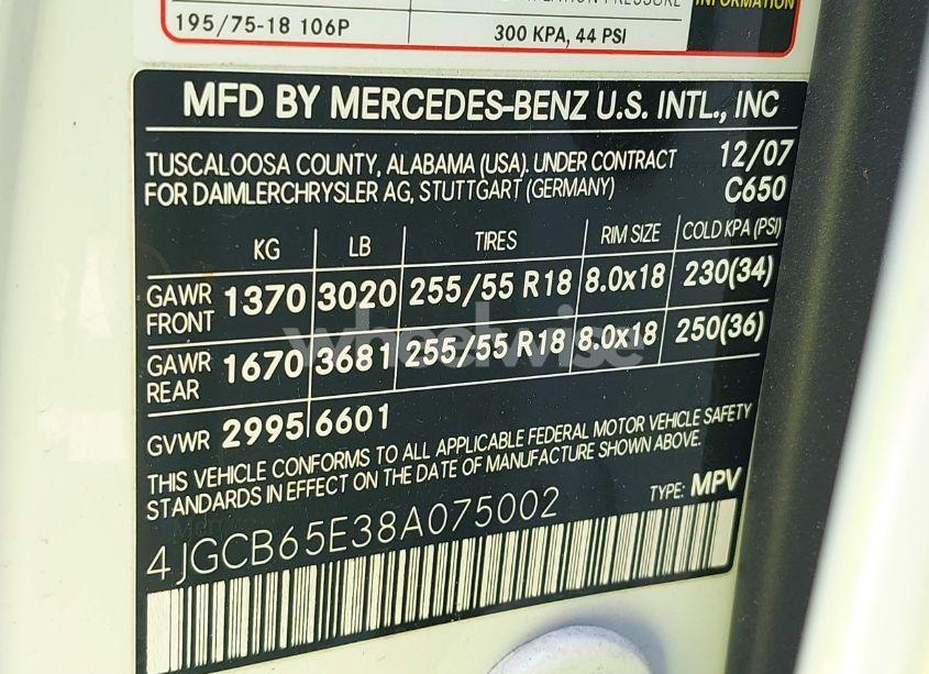 Photo 9 of 2008 Mercedes-benz R 350 4MATIC (VIN 4JGCB65E38A075002)