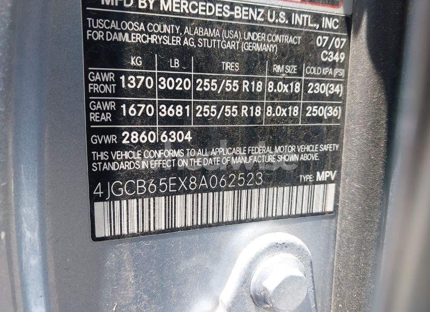 Photo 9 of 2008 Mercedes-benz R 350 4MATIC (VIN 4JGCB65EX8A062523)