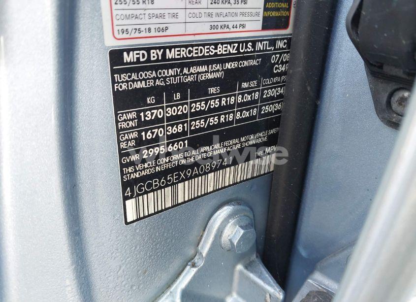 Photo 9 of 2009 Mercedes-benz R 350 4MATIC (VIN 4JGCB65EX9A089741)