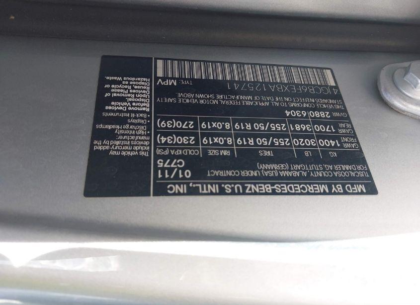 Photo 9 of 2011 Mercedes-benz R 350 4MATIC (VIN 4JGCB6FEXBA125741)