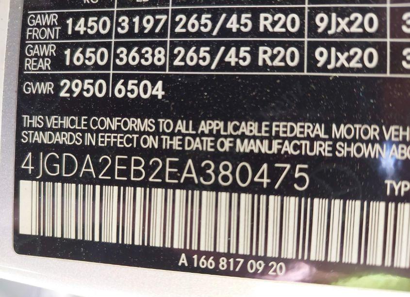 Photo 9 of 2014 Mercedes-benz Ml 350 BLUETEC 4MATIC (VIN 4JGDA2EB2EA380475)