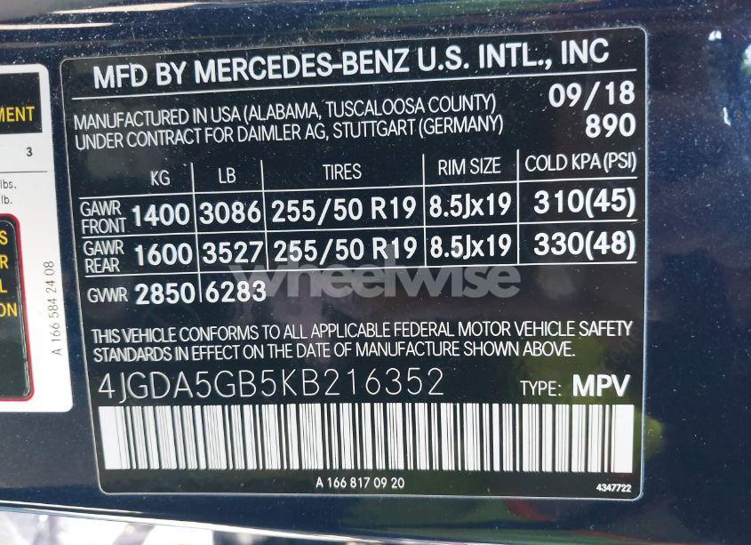 Photo 9 of 2019 Mercedes-benz Gle 400 4MATIC (VIN 4JGDA5GB5KB216352)