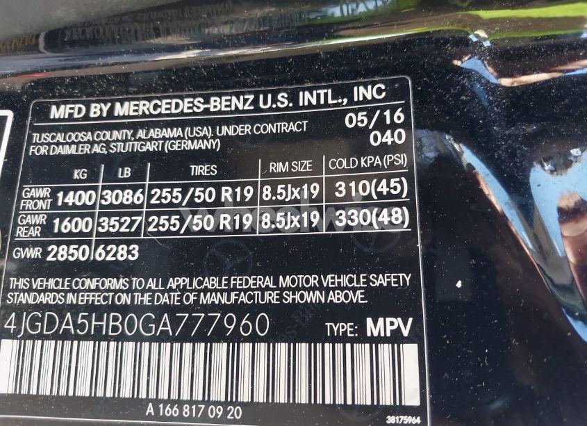 Photo 9 of 2016 Mercedes-benz Gle 350 4MATIC (VIN 4JGDA5HB0GA777960)