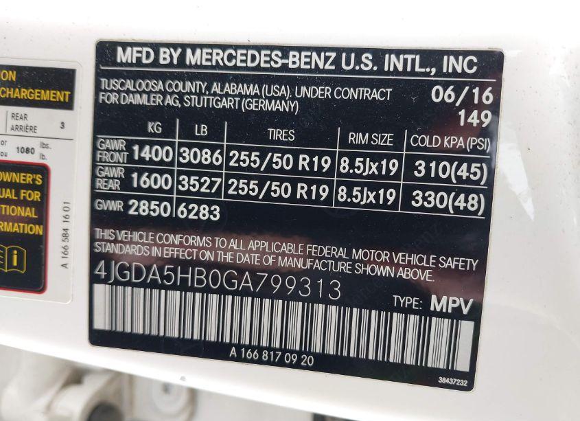 Photo 9 of 2016 Mercedes-benz Gle 350 4MATIC (VIN 4JGDA5HB0GA799313)