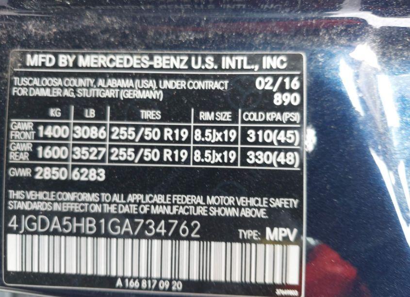 Photo 9 of 2016 Mercedes-benz Gle 350 4MATIC (VIN 4JGDA5HB1GA734762)