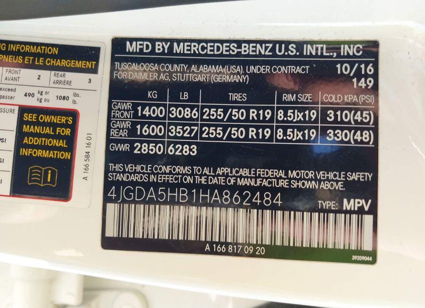 Photo 9 of 2017 Mercedes-benz Gle 350 4MATIC (VIN 4JGDA5HB1HA862484)