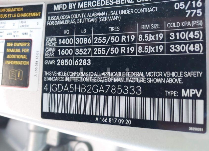 Photo 9 of 2016 Mercedes-benz Gle 350 4MATIC (VIN 4JGDA5HB2GA785333)