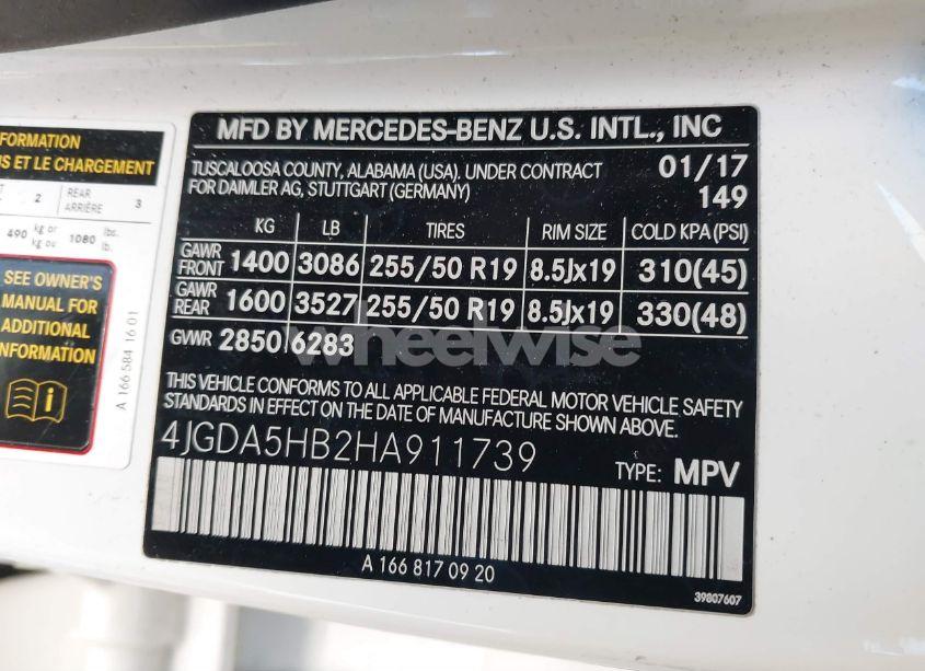 Photo 9 of 2017 Mercedes-benz Gle 350 4MATIC (VIN 4JGDA5HB2HA911739)