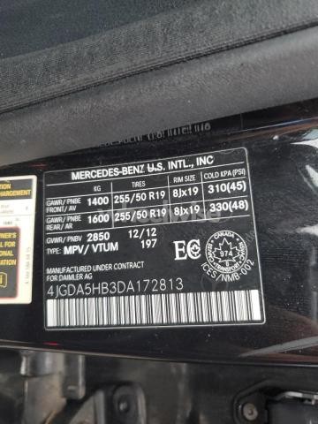 Photo 9 of 2013 MERCEDES-BENZ ML 350 4MATIC (VIN 4JGDA5HB3DA172813)
