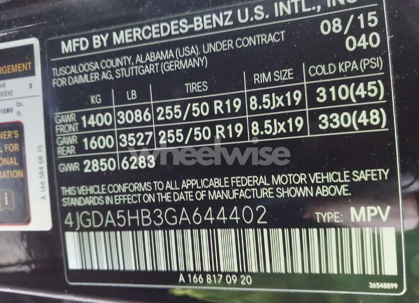 Photo 9 of 2016 Mercedes-benz Gle 350 4MATIC (VIN 4JGDA5HB3GA644402)