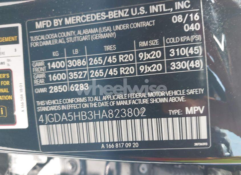 Photo 9 of 2017 Mercedes-benz Gle 350 4MATIC (VIN 4JGDA5HB3HA823802)