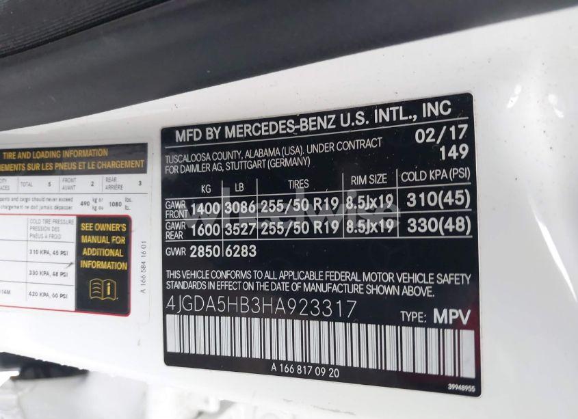 Photo 9 of 2017 Mercedes-benz Gle 350 4MATIC (VIN 4JGDA5HB3HA923317)