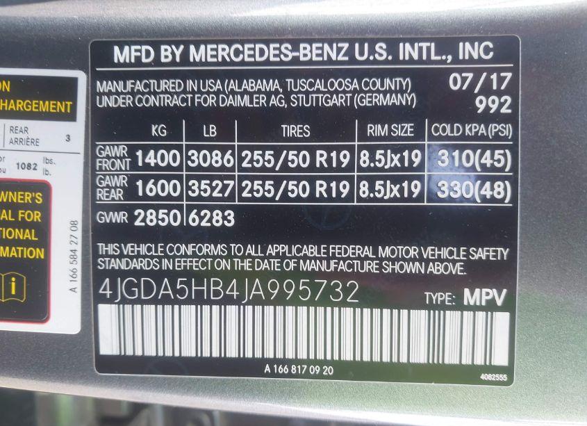 Photo 9 of 2018 Mercedes-benz Gle 350 4MATIC (VIN 4JGDA5HB4JA995732)