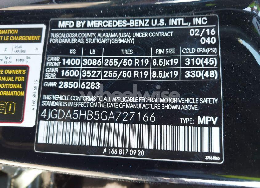Photo 9 of 2016 Mercedes-benz Gle 350 4MATIC (VIN 4JGDA5HB5GA727166)