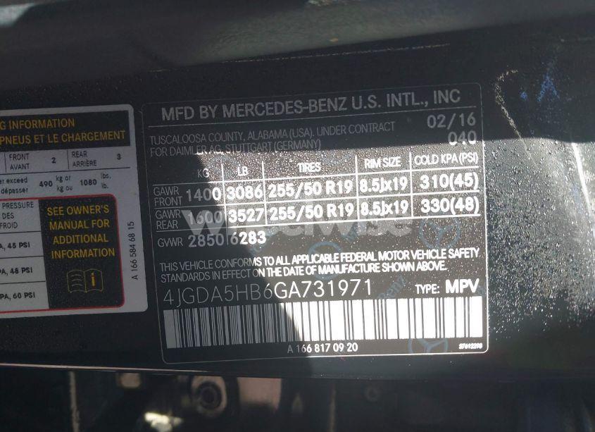 Photo 9 of 2016 Mercedes-benz Gle 350 4MATIC (VIN 4JGDA5HB6GA731971)