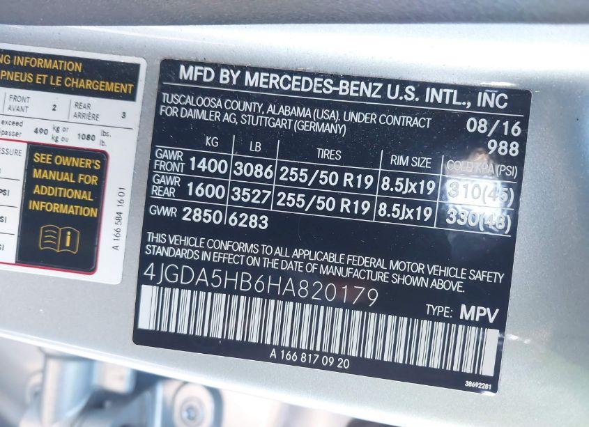 Photo 9 of 2017 Mercedes-benz Gle 350 4MATIC (VIN 4JGDA5HB6HA820179)